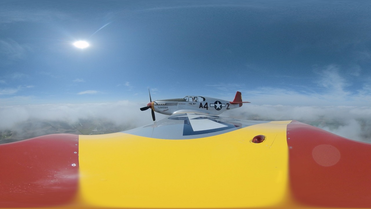 “We set up our 360 cameras on the wings and the tail and also inside of a Mustang P51” – Uli Futschik, Joergen Geerds (TUSKEGEE AIRMEN)